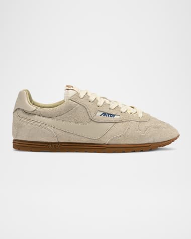 AUTRY Windspin Tonal Sneakers in Suede and Leather