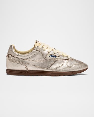 AUTRY Windspin Retro Metallic Runner Sneakers