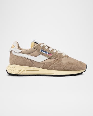 AUTRY Reelwind Mixed Leather Retro Trainer Sneakers
