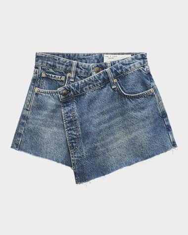 Rag & Bone Belina Crossover Denim Skort