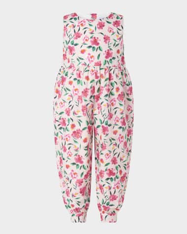 Rachel Riley Girl's Posy Floral Sleeveless Jumpsuit, Size 2-10