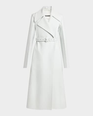 Jil Sander Belted Cashmere Double-Breasted Long Coat