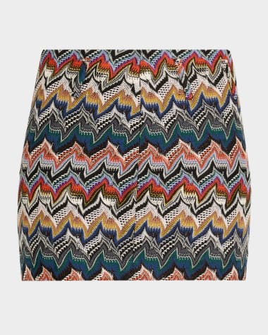 Missoni Metallic Zigzag Mini Skirt