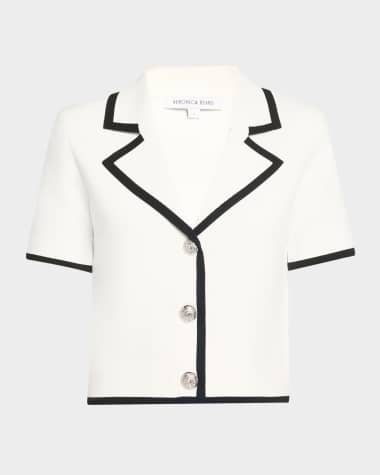 Veronica Beard Stovall Knit Short-Sleeve Jacket