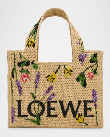 Loewe x Paula’s Ibiza Small Flower Tote Bag in Raffia