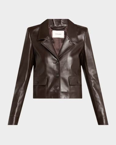 FRAME The Leather Cuffed Jacket