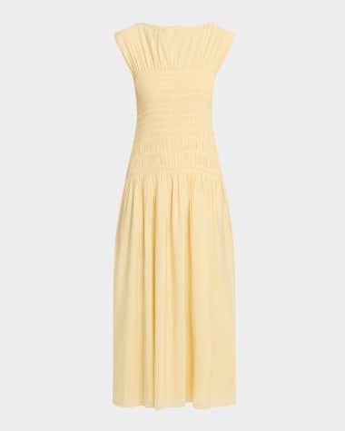 Rag & Bone Skye Smocked Drop-Waist Dress