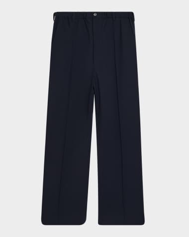 Marni Men's Wool High-Waist Drawstring Flare Pants