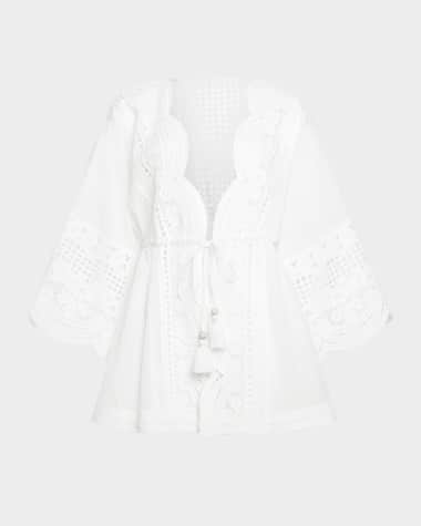 Ramy Brook Leilanni Embroidered Caftan Coverup