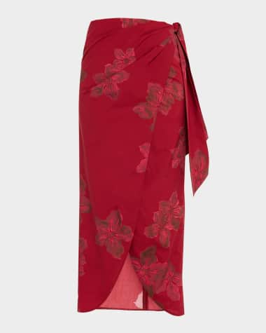Vanessa Bruno Ewa Floral-Print Maxi Wrap Skirt