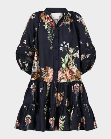 Camilla Noble Endeavours Puff-Sleeve Shirtdress