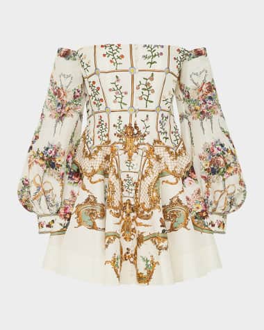 Camilla Dressing Room Drama Seamed Off-Shoulder Dress