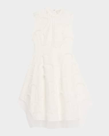 3.1 Phillip Lim Embroidered Organza Sleeveless Midi Dress
