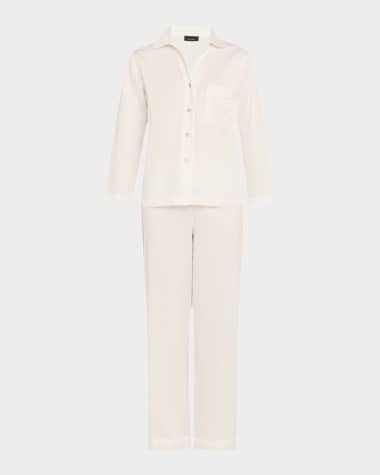 Natori Cropped Cotton Sateen Pajama Set