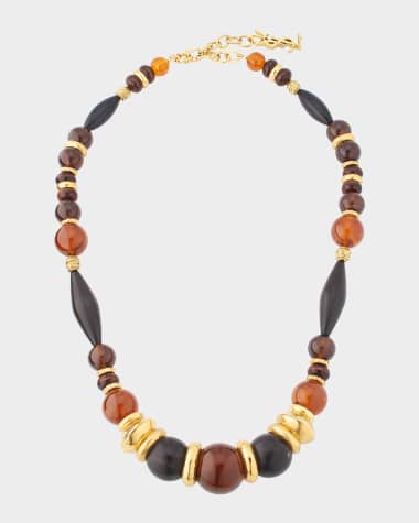 Saint Laurent Mixed Bead Necklace