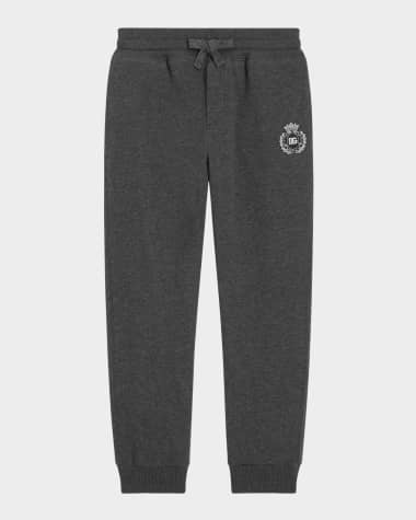 Dolce&Gabbana Boy's DG Cotton Melange Jog Pants, Size 8-14