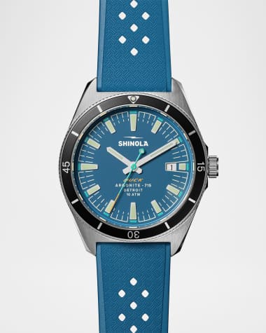 Shinola Men's Duck Rubber-Strap Analog Watch, 40mm