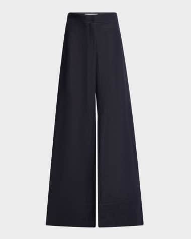 Lafayette 148 New York Charles Wide-Leg Twill Pants