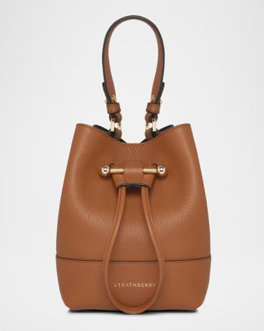 STRATHBERRY Osette Drawstring Leather Crossbody Bag