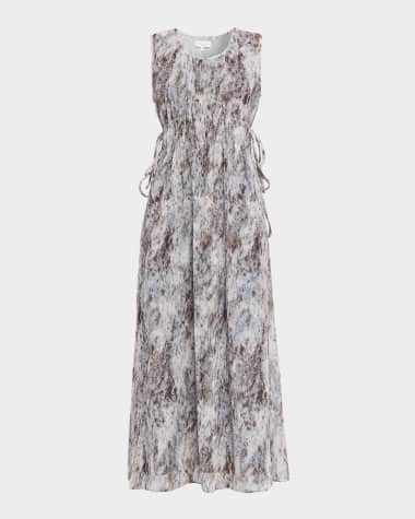Lafayette 148 New York Sleeveless Gathered Waist Midi Dress