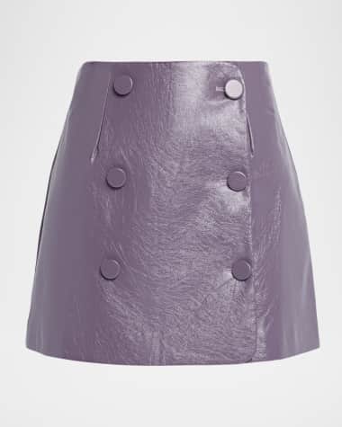 AKNVAS Mary Faux Leather Mini Skirt