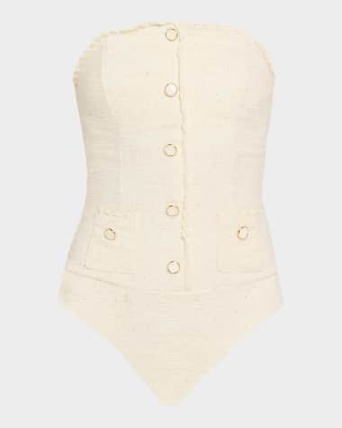SIMKHAI Natalie Strapless One-Piece Swimsuit
