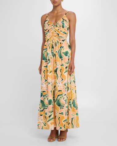 V-Neck Hardware One-Piece Swimsuit