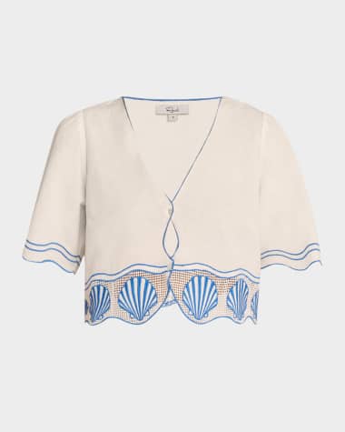 Rails Venice Embroidered Crop Top