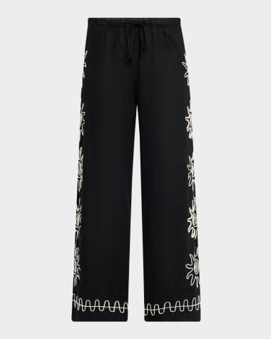 Rails Emmie Embroidered Linen Pants