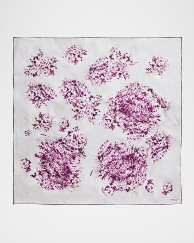 Lafayette 148 New York Spotted Glaze Silk Twill Square Scarf