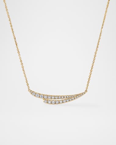 Hearts on Fire 18K Yellow Gold Vela French-Cut Pave Diamond Pendant Necklace