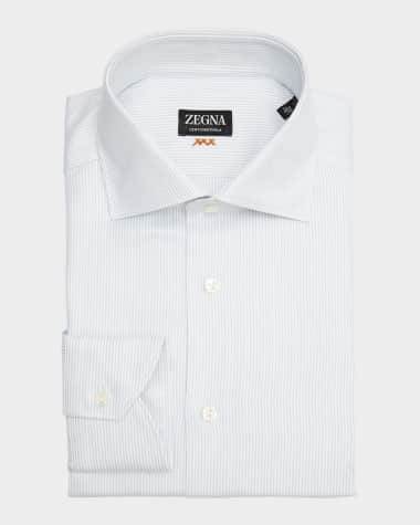 slim fit dress slacks Men's Slim Fit White Patterned Button Down Dress Shirt Size N5