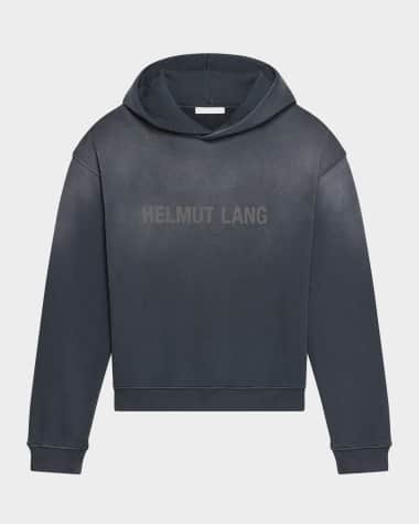 Helmut Lang Men's Faded Logo Print Hoodie