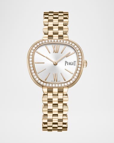 PIAGET 29mm 18K Rose Gold Diamond Bezel Sixtie Watch