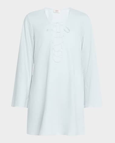 JETS Australia Tie-Front Mini Dress Coverup
