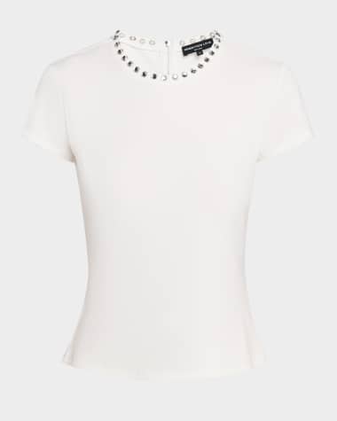 Generation Love Tate Embellished Short-Sleeve Top