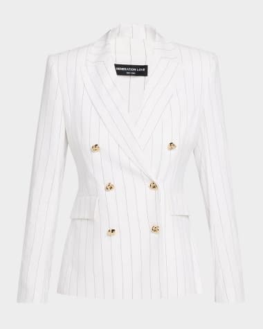 Generation Love Arielle Pinstripe Double-Breasted Blazer