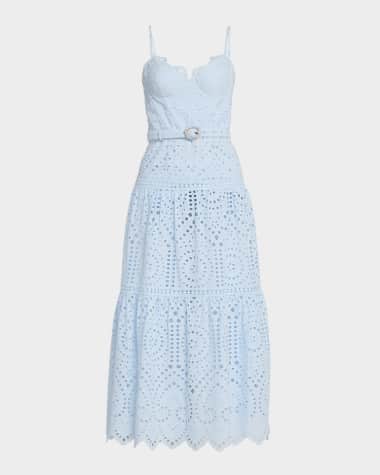 Generation Love Zuria Belted Eyelet Maxi Dress