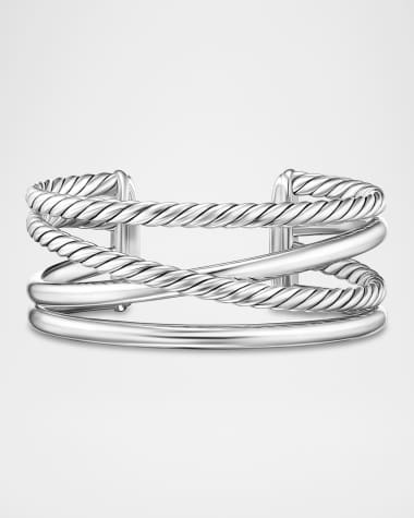 David Yurman Crossover 5 Row Cuff Bracelet in Silver, 25mm