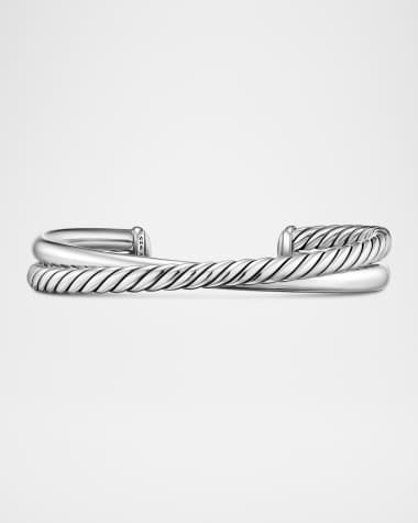 David Yurman Crossover 2 Row Bracelet in Silver, 11mm