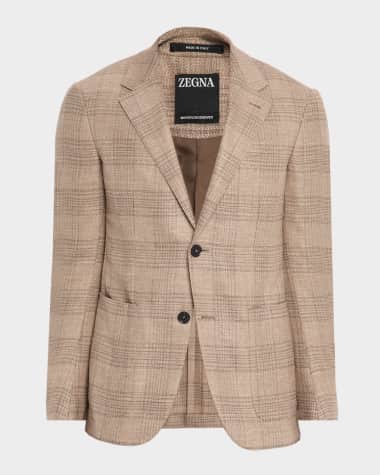 ZEGNA Men's Winter Crossover Large Plaid Sport Coat