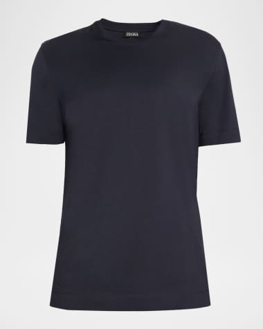 ZEGNA Men's Cotton Jersey Crewneck T-Shirt