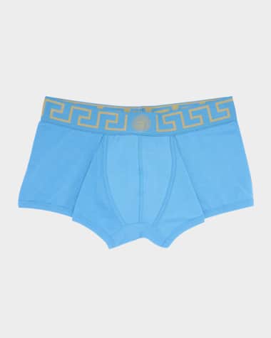 Versace Men's Organic Stretch Cotton Greek Key Boxer Briefs