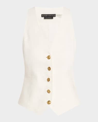 Alice + Olivia Mazie Deep V-Neck Vest