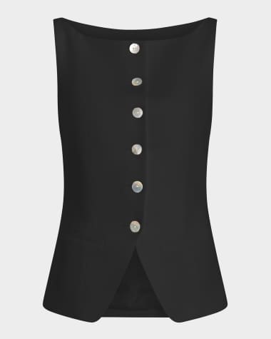 Cinq a Sept Lemonis Tailored Crepe Vest