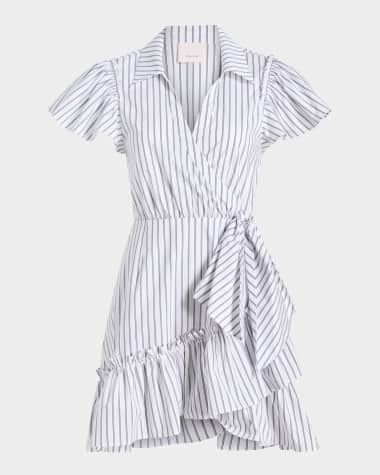 Cinq a Sept Lila Stripe Wrap Dress