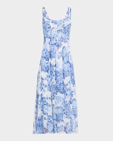 Cinq a Sept Marmo Sleeveless Costal Bouquet Dress