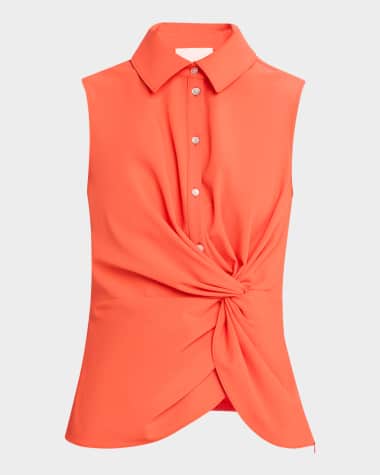 Cinq a Sept Dani Button-Front Twist Top