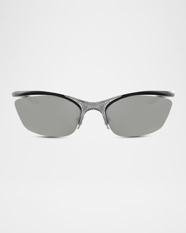 Fendi Signature Crystal Cat-Eye Sunglasses