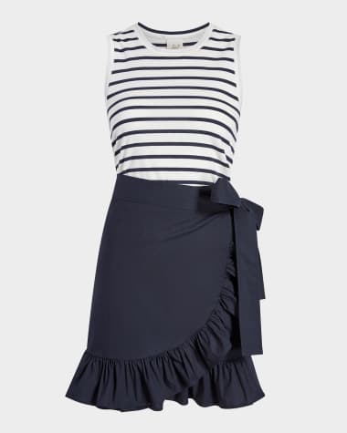 Cinq a Sept Mahlia Stripe Combo Dress